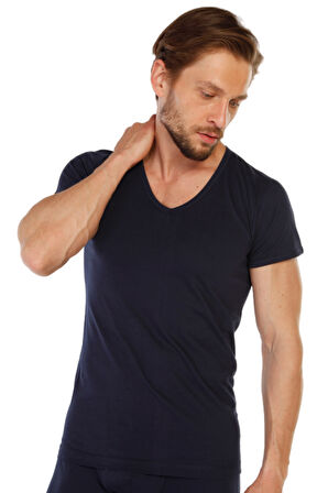 Erkek %100 Pamuklu V Yaka Süprem Fanila 317