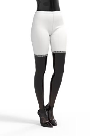 Tolin %100 Pamuk Kadın Dantelli Tayt 421