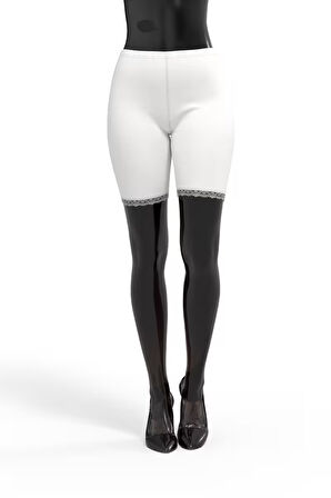 Tolin %100 Pamuk Kadın Dantelli Tayt 421