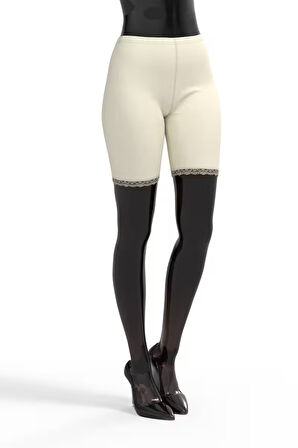 Tolin %100 Pamuk Kadın Dantelli Tayt 421