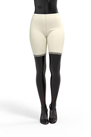 Tolin %100 Pamuk Kadın Dantelli Tayt 421