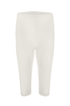 Tolin %100 Pamuk Kadın Dantelli Kapri Tayt 422