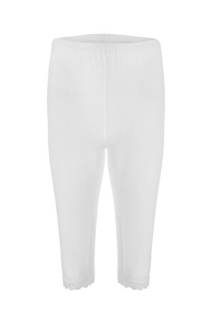 Tolin %100 Pamuk Kadın Dantelli Kapri Tayt 422