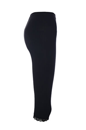 Tolin %100 Pamuk Kadın Dantelli Kapri Tayt 422