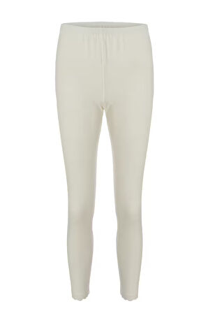 Tolin %100 Pamuk Kadın Dantelli Uzun Tayt 720