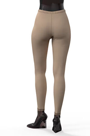 Tolin %100 Pamuk Kadın Dantelli Uzun Tayt 720