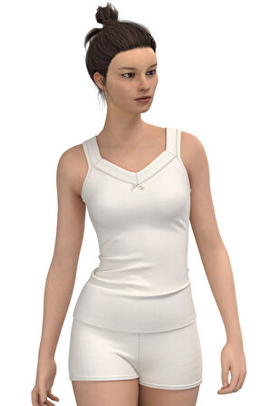 Tolin %100 Pamuk Kadın Geniş Askılı Atlet 1214