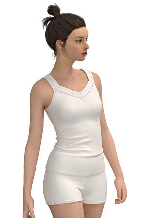 Tolin %100 Pamuk Kadın Geniş Askılı Atlet 1214