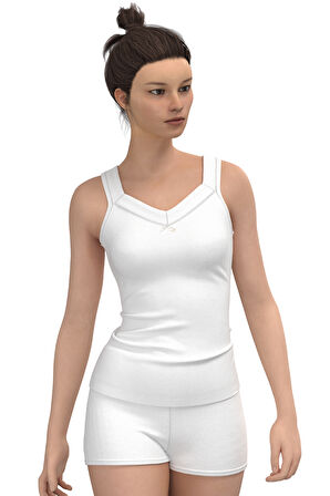 Tolin %100 Pamuk Kadın Geniş Askılı Atlet 1214