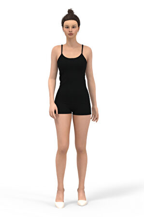 Tolin %100 Pamuk Kadın Biyeli İp Askılı Atlet 1224