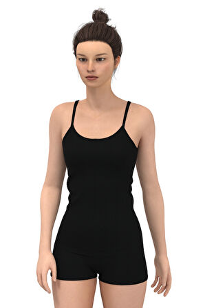 Tolin %100 Pamuk Kadın Biyeli İp Askılı Atlet 1224