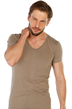 Erkek %100 Pamuklu V Yaka Süprem Fanila 317