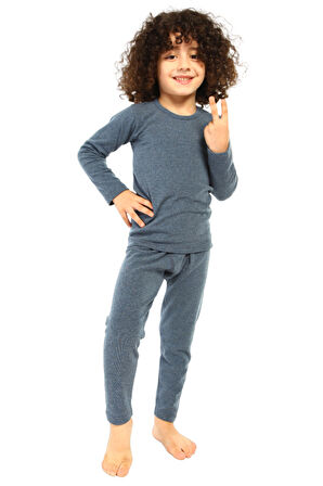 Erkek Çocuk Termal Pamuklu Esnek Renkli İçlik Takım 8390