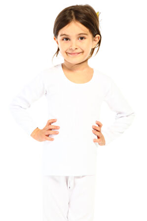 Kız Çocuk Termal Pamuklu Esnek Renkli İçlik Takım 8490