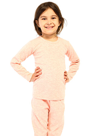 Kız Çocuk Termal Pamuklu Esnek Renkli İçlik Takım 8490