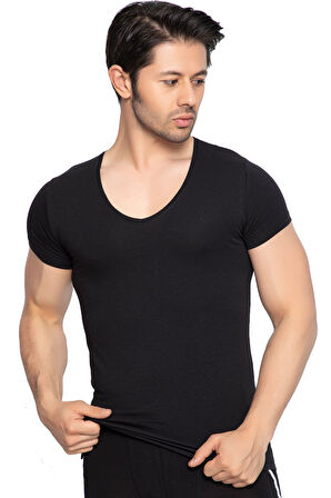 6 lı Paket %100 Pamuk Erkek Süprem V Yaka Fanila 317