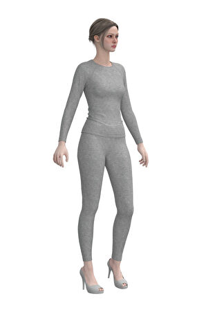 Kadın Pamuklu Likralı Termal Içlik Takım 8290