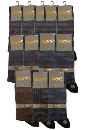 Erkek 12 li Bambu Kışlık Soket Dikişsiz Çorap Seti 14660