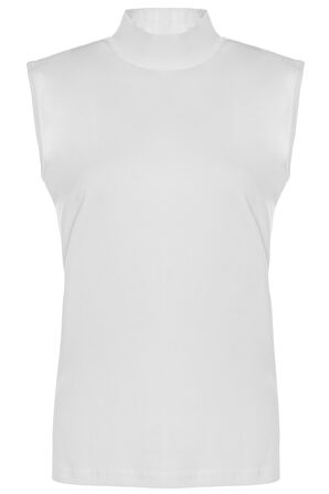 Kadın 2 li Paket Sıfır Kollu Pamuklu Likralı Balıkçı Yaka Fanila 1257