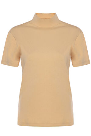 Kadın 2 li Paket Kısa Kollu Pamuklu Likralı Balıkçı Yaka 3257