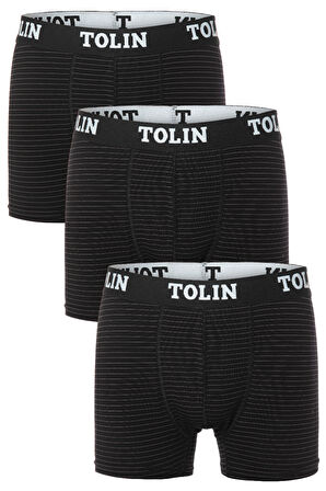 Erkek 3 lü Pamuklu Likralı Renkli Boxer Seti 4147