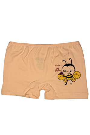 Kız Çocuk 3 lü Paket Pamuklu Likralı Baskılı Şort 443