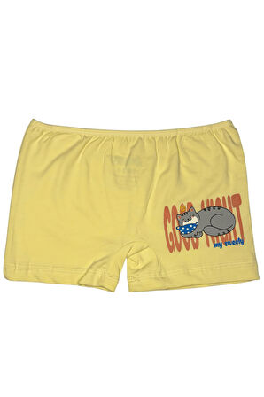 Kız Çocuk 3 lü Paket Pamuklu Likralı Baskılı Şort 443