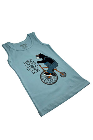  Erkek Çocuk 3 lü Paket Pamuklu Likralı Baskılı Atlet 133 