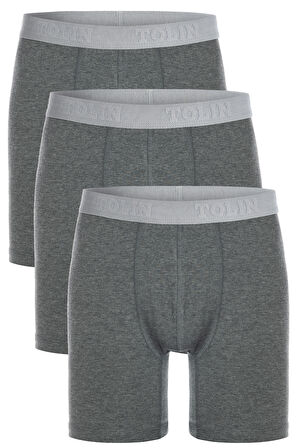 3 lü Erkek Pamuklu Likralı Esnek Uzun Boxer Seti 4197