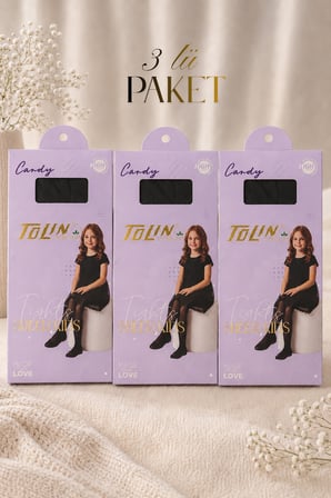 Kız Çocuk 3 lü Candy 20 Mat Külotlu Çorap - L200