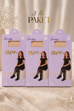 Kız Çocuk 3 lü Candy 20 Mat Külotlu Çorap - L200