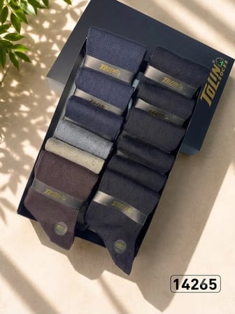erkek 12 li bambu soket çorap 14265