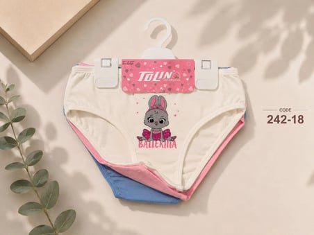 Kız Çocuk 3 lü Pamuklu Külot Seti 242