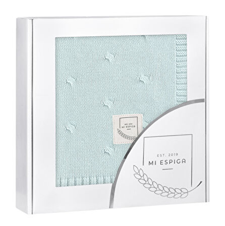 Pamuklu Triko Örgü Bebek Battaniyesi Sycamore