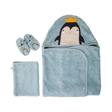 Penguen Havlu Kundak Kese Seti