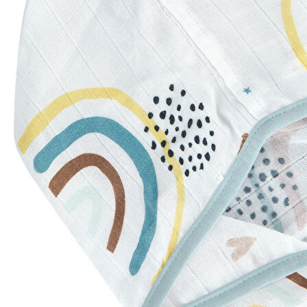 Gökkuşağı Çocuk Müslin Panço