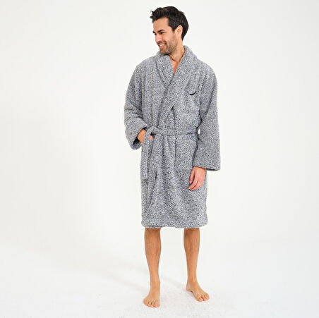 Erkek Welsoft Şal Yaka Polar Sabahlık