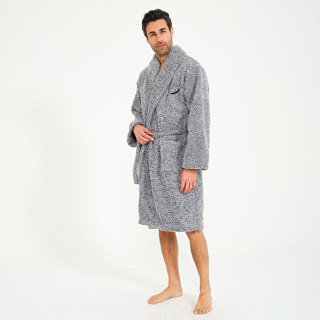 Erkek Welsoft Şal Yaka Polar Sabahlık