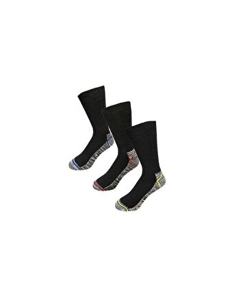 Ozzy Socks 3 Çift Erkek Dayanıklı,Koruyucu ve Topuk Burun Kalın İşçi Çorabı