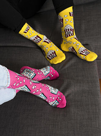 Çiftler için 2 li POP CORN Desen  Hediye paketi