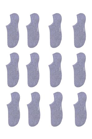 12 Çift Kadın Siyah Bambu Görünmez (sneaker) Spor Ayakkabı Çorabı