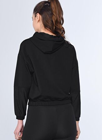 Kapüşonlu Regular Fit Siyah Kadın Sweatshirt