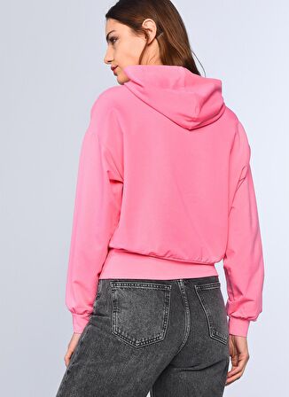 Kadın Pembe Kapüşonlu Sweatshirt