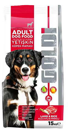 METPA Pazarlama GOLDİ KUZU VE PRİNÇLİ YETİŞKİN KÖPEK MAMASI 15 KG