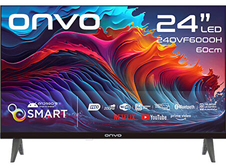 ONVO 24OVF6000H  24 inç 60 Ekran Uydu Alıcılı Smart LED TV