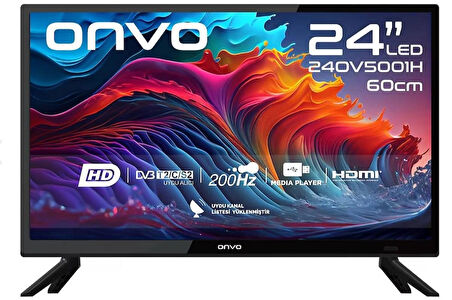ONVO 24OV5001H 24" 60 Ekran Uydu Alıcılı HD Ready LED Televizyon
