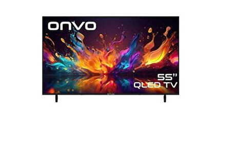 ONVO 55VQ90F3UA 55inc 140 cm 4K UHD Frameless Google Smart QLED TV,Uydu Alıcılı
