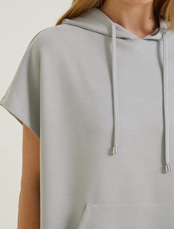 Kolsuz Kapüşonlu Sweatshirt Hoodie Oversize