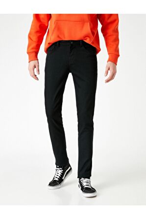 Erkek Siyah Brad Slim Fit Jean Pantolon