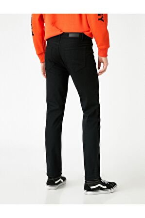 Erkek Siyah Brad Slim Fit Jean Pantolon